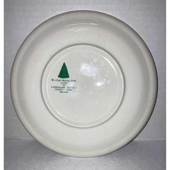 Vintage 1978 Lillian Vernon Christmas Plate Carrigaline Pottery Ireland 7" - Picture 2 of 2